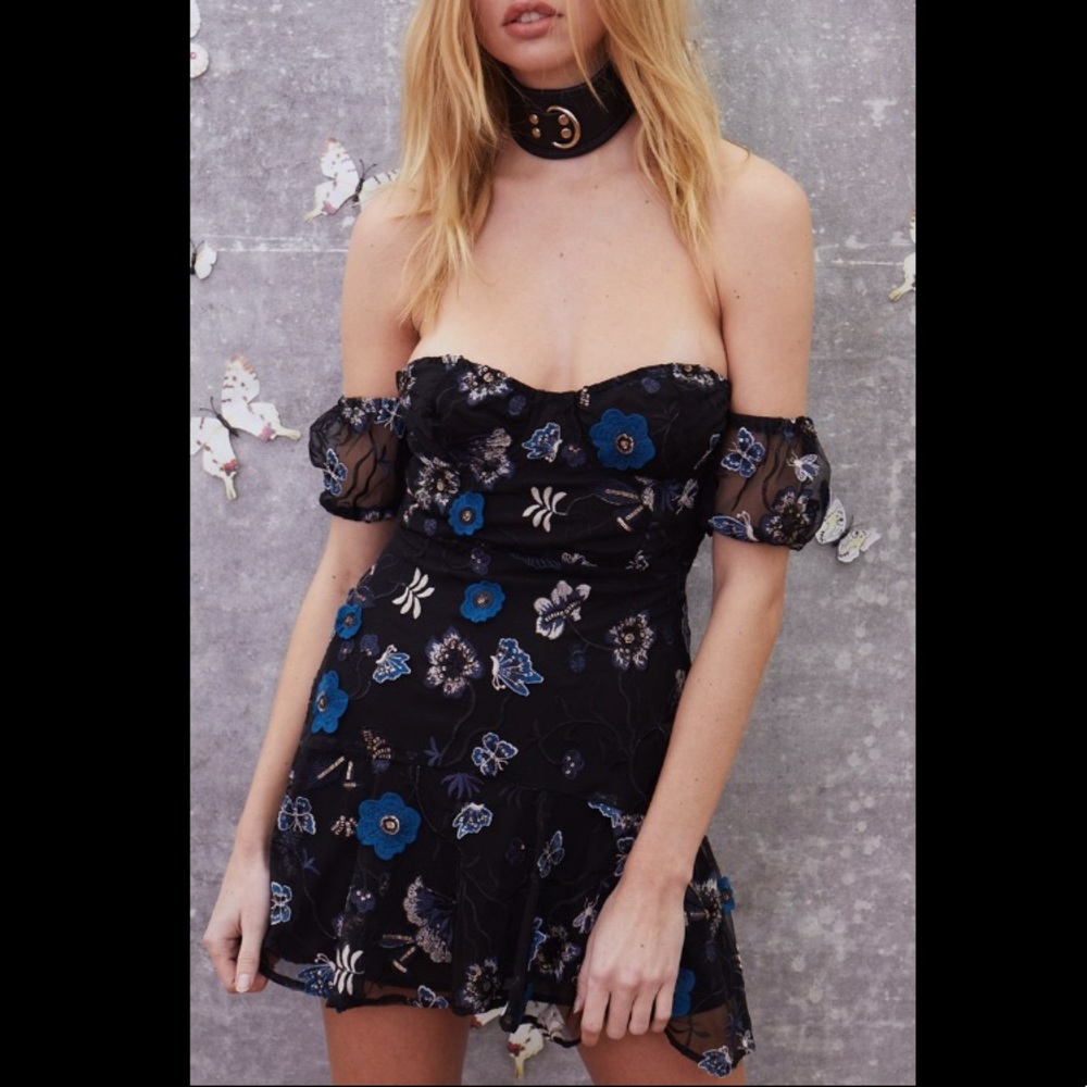 For Love & Lemons Botanic Strapless Dress (NWT)